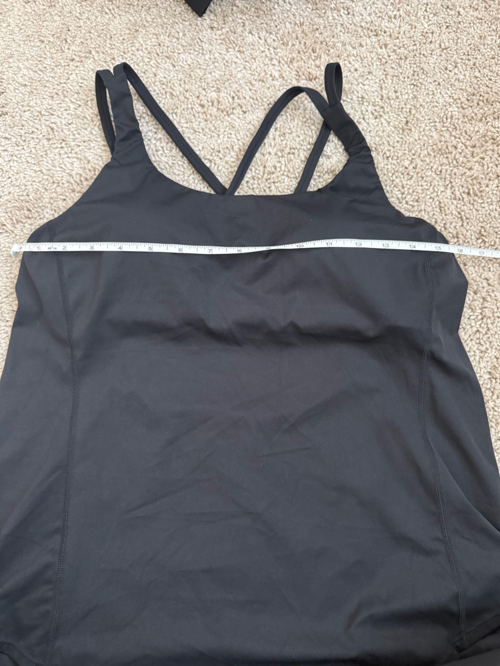 Halara UltraSculpt Round Neck Curved Hem Workout Tank Top Black Size Medium - Picture 5 of 6